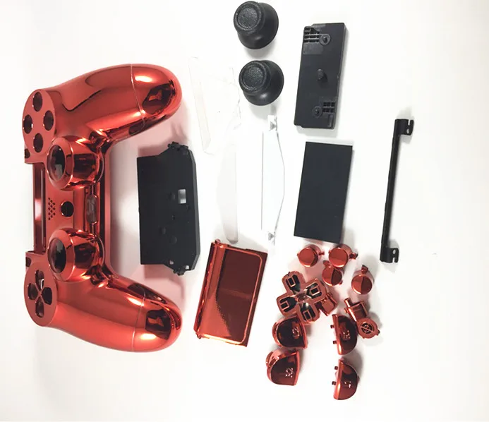 PS4 PS 4 контроллер геймпад полный комплект корпус хромированный красный Защитная