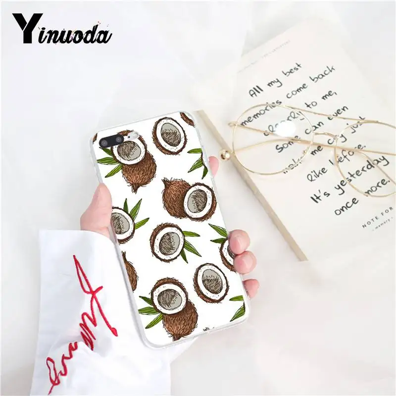 Новый чехол для телефона Yinuoda с фруктовым кокосом голубого неба Fundas iPhone 8 7 6 6S Plus X XS