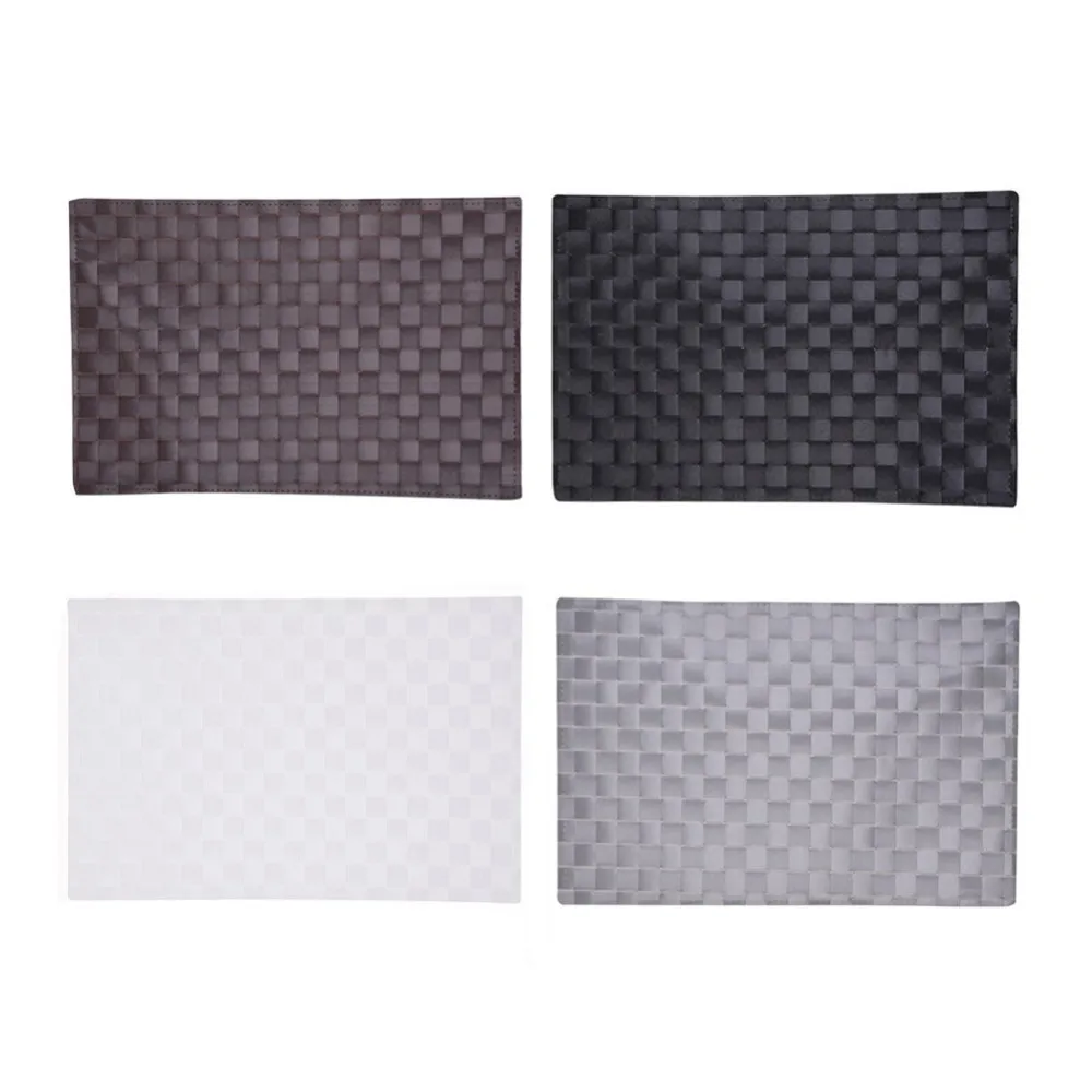 4 Color PP Placemat Dining Table Mats Set De Bowl Pad Hotel Cutlery Mat Napkin Tray Braided style Placemat|pp placemat|braided placematstray mat |