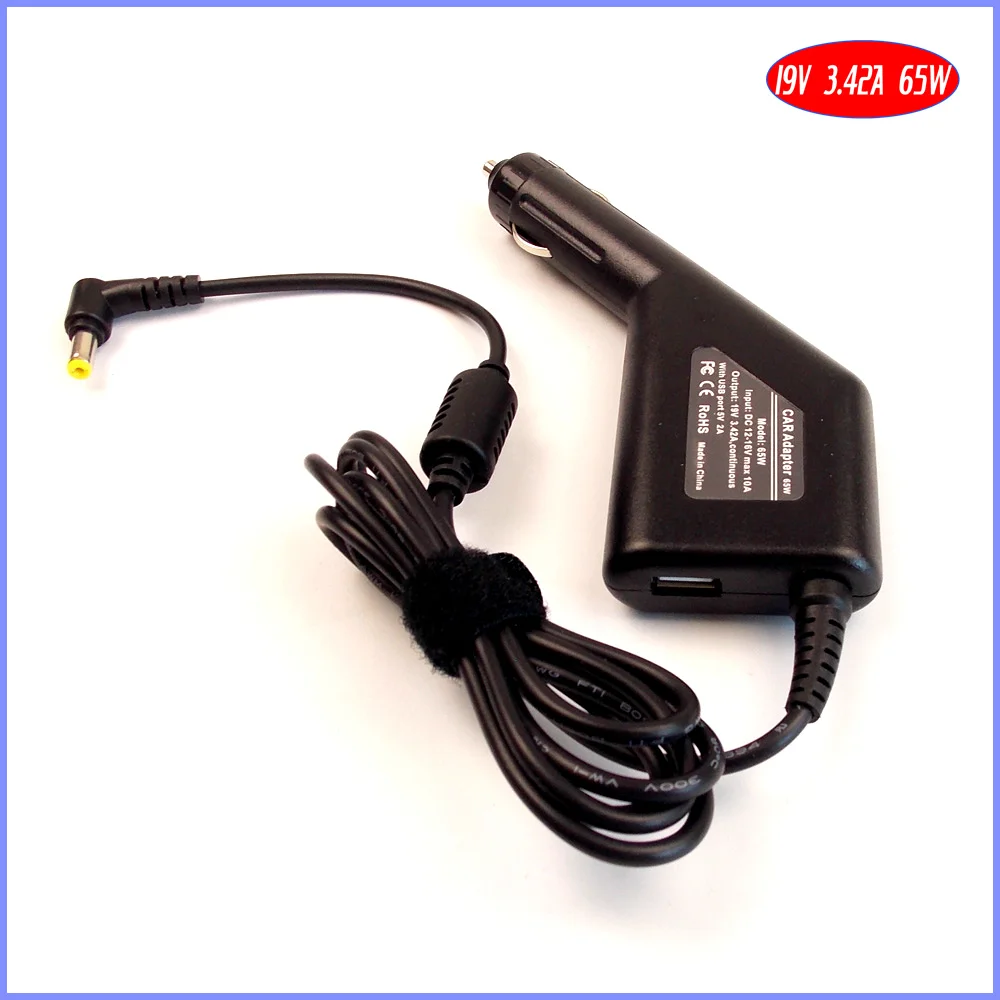 19 в 4620 а автомобильное зарядное устройство постоянного тока для ноутбука + USB(5 В 2