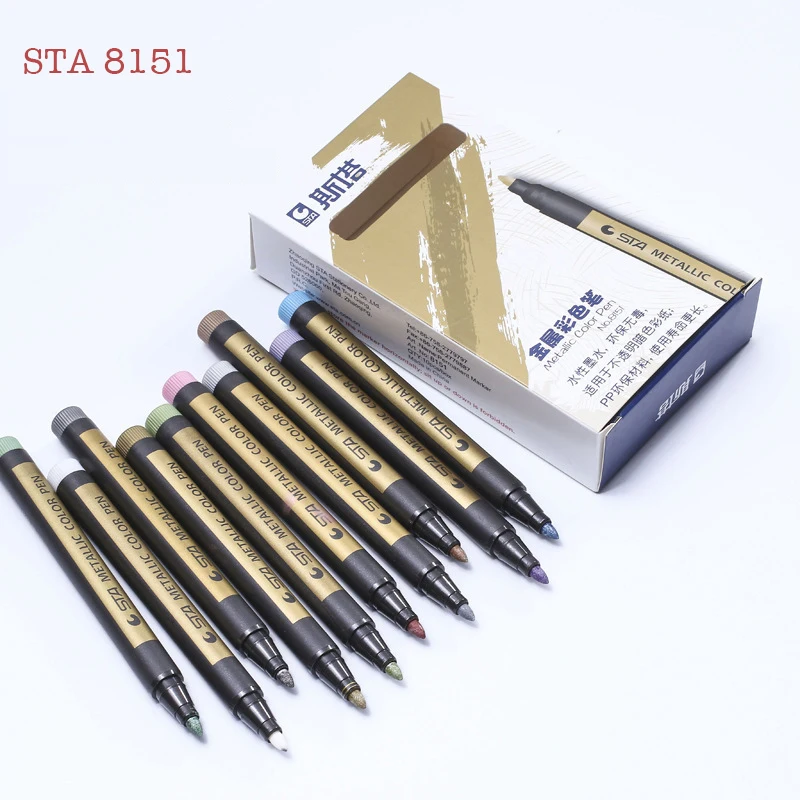 STA8151 10 Цвета маркер для белой доски Винтаж Краски высокого светильник DIY