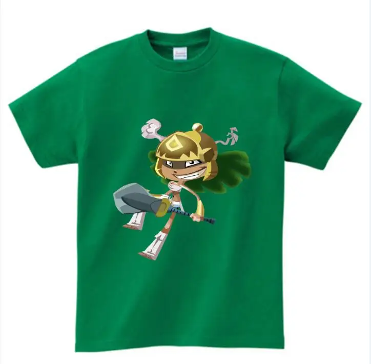 green childreT-shirt Новая брендовая футболка с принтом «Rayman Legends», Детская футболка с короткими рукавами, Детская футболка с круглым вырезом, крутая уличная одежда для мальчиков и девочек, модная одежда - Цвет: green childreT-shirt