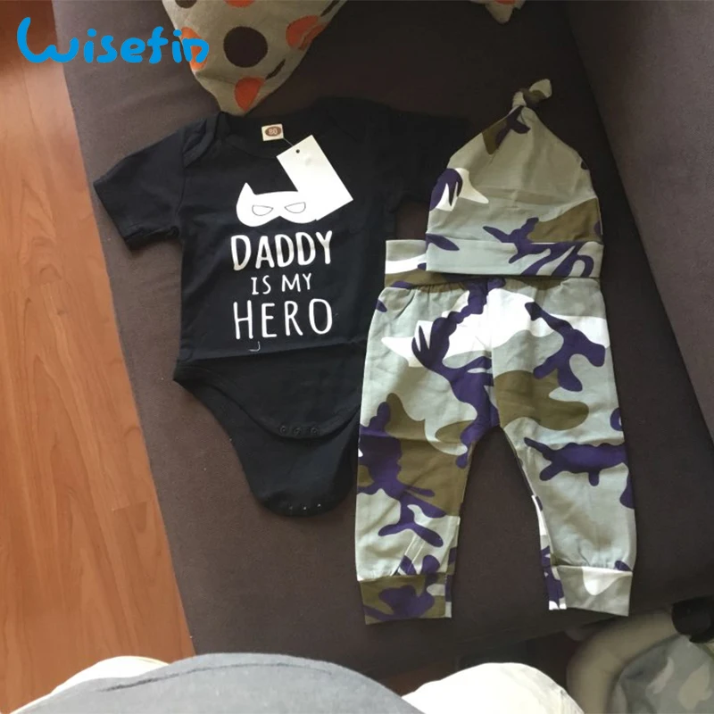 Wisefin детский полный комплект одежды для мальчиков камуфляжный новорожденных