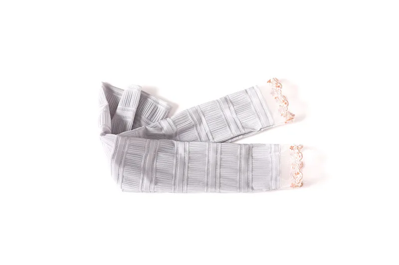 Sparsil Ladies Summer Lace Solid Long Gloves Thin Breathable Sunscreen Driving Sleeve Mittens Elegant Fingerless Female Gloves