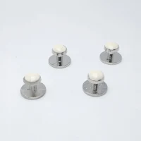 CL188 HUISHI, 5 цветов, эмаль, мужские запонки, рубашка, бизнес, покрытая родием, эмаль, 4 шт., набор, шпильки, черный, синий, запонки - Окраска металла: CL188