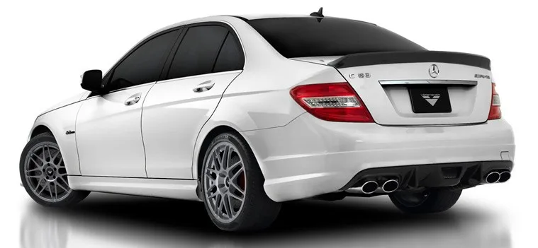 W204 C63 углеродного волокна задний багажник спойлер крыло для Mercedes Benz W204 C63 C180 C200 C260 C300 V Стиль 4-двери 2007