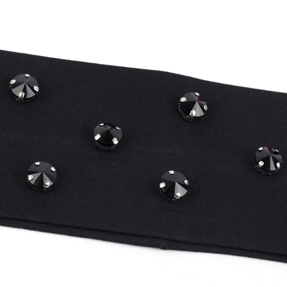 Женская лента для волос Geebro аксессуары со стразами повязка из хлопка эластичная