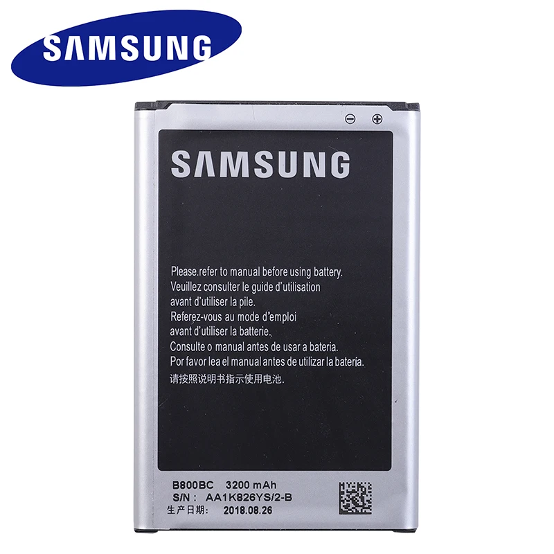 Оригинальный сменный аккумулятор Samsung Note3 B800BC B800BE для Galaxy NOTE 3 N900 N9002 N9009 N9008 N9006 N9005 с