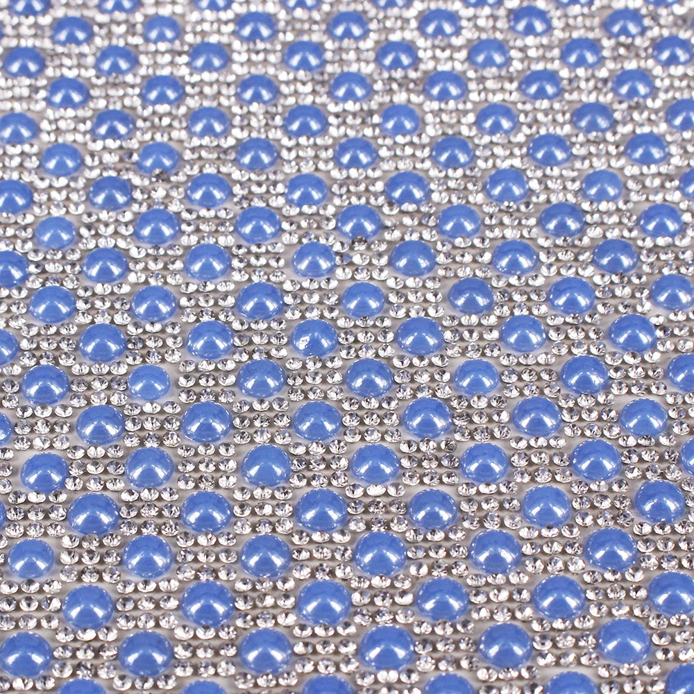 1 лист синий бисер Горячая фиксация мотив стразы теплопередача патчи утюгом