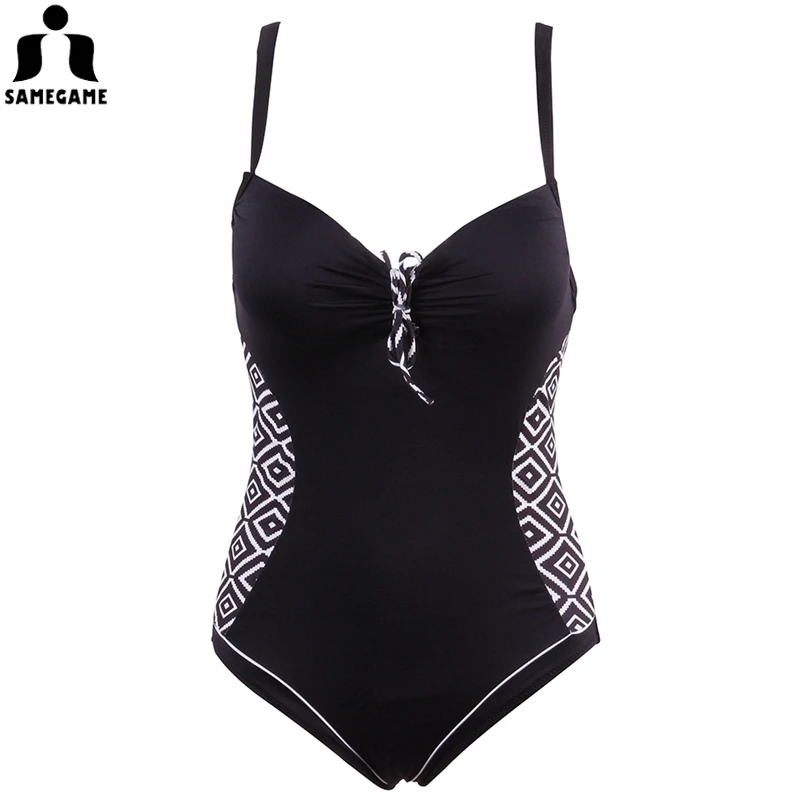 Женский купальник с открытой спиной SAMEGAME винтажный купальный костюм пляжная
