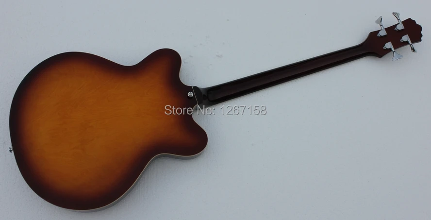 Новинка стиль, высокое качество ручной полый корпус 4-String F 335 джазовая электрогитара, бас, реальные фото показывает