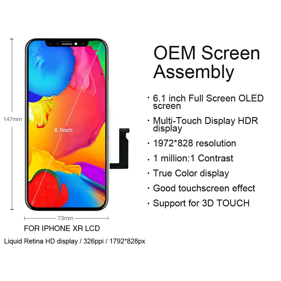 PINZHENG Оригинальный ЖК дисплей для iPhone X Xs Max XR OEM сенсорный экран LCDS с дигитайзером