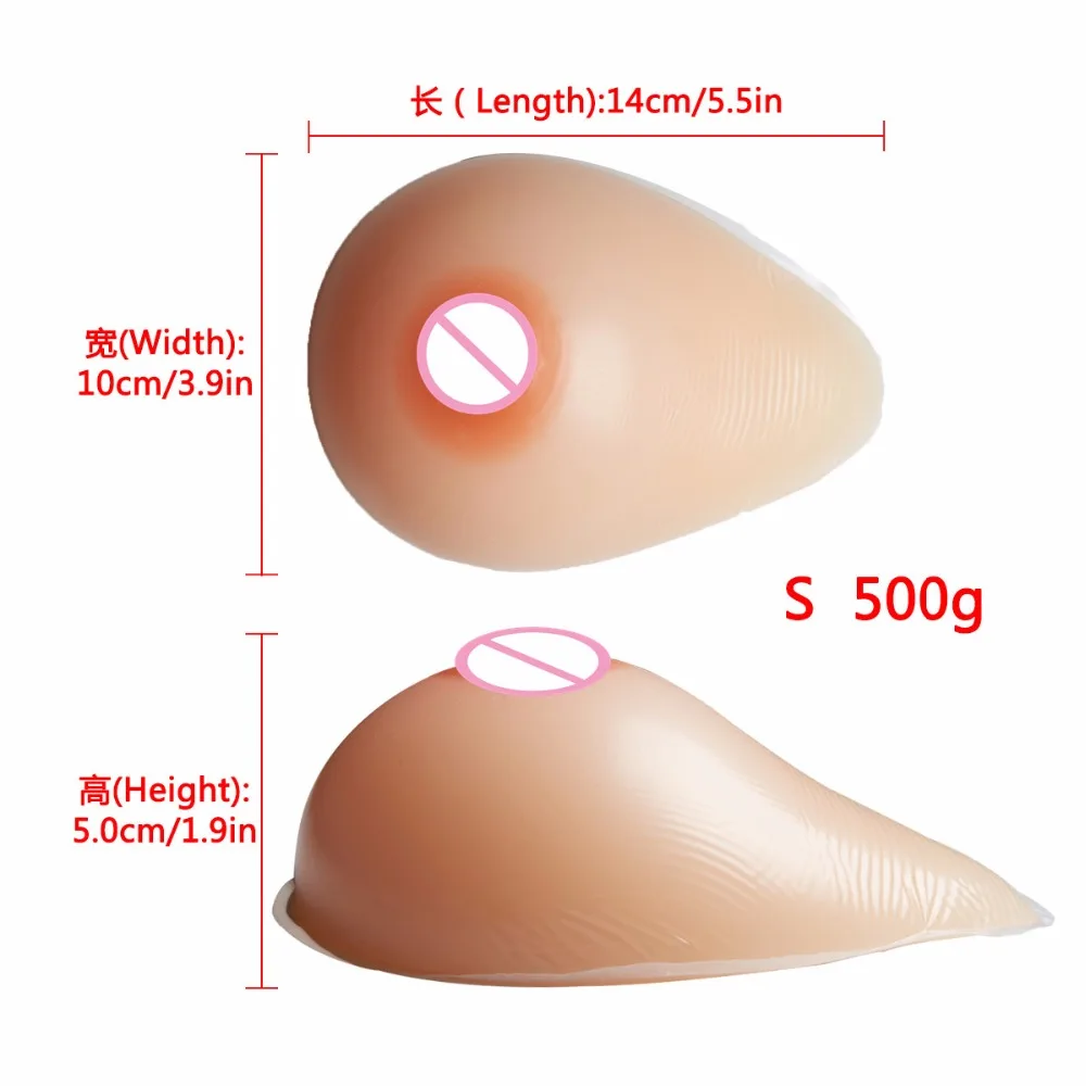 

500g/pair Teardrop MINI Cup Silicone Breast Forms Realistic Fake Boobs For Crossdresser Drag Queen Shemale Bust Enhancer