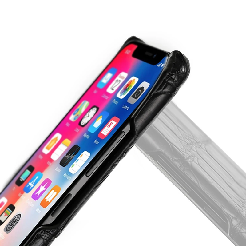 Роскошные чехол для телефона для Apple iPhone X XS Max XR 6 S 7 8 плюс натуральный Крокодил живота телефон корпус крышка Капа