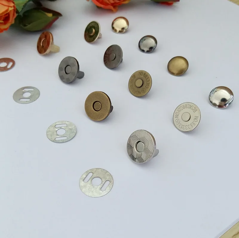 10 комплектов 1,4 см одна заклепка Металлическая магнитная пряжка Одежда DIY рукоделие ручная сумка кошелек ручные пуговицы, сшитые вручную