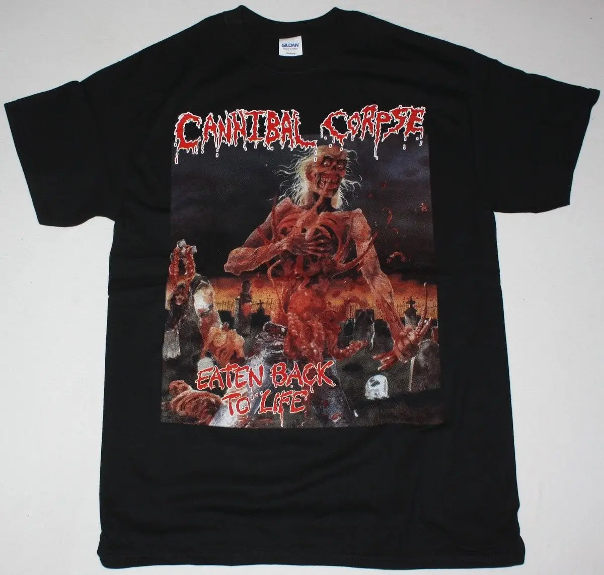 Cannibal Corpse eed BACK TO LIFE GRINDCORE новая черная футболка с надписью DEATH METAL Повседневная