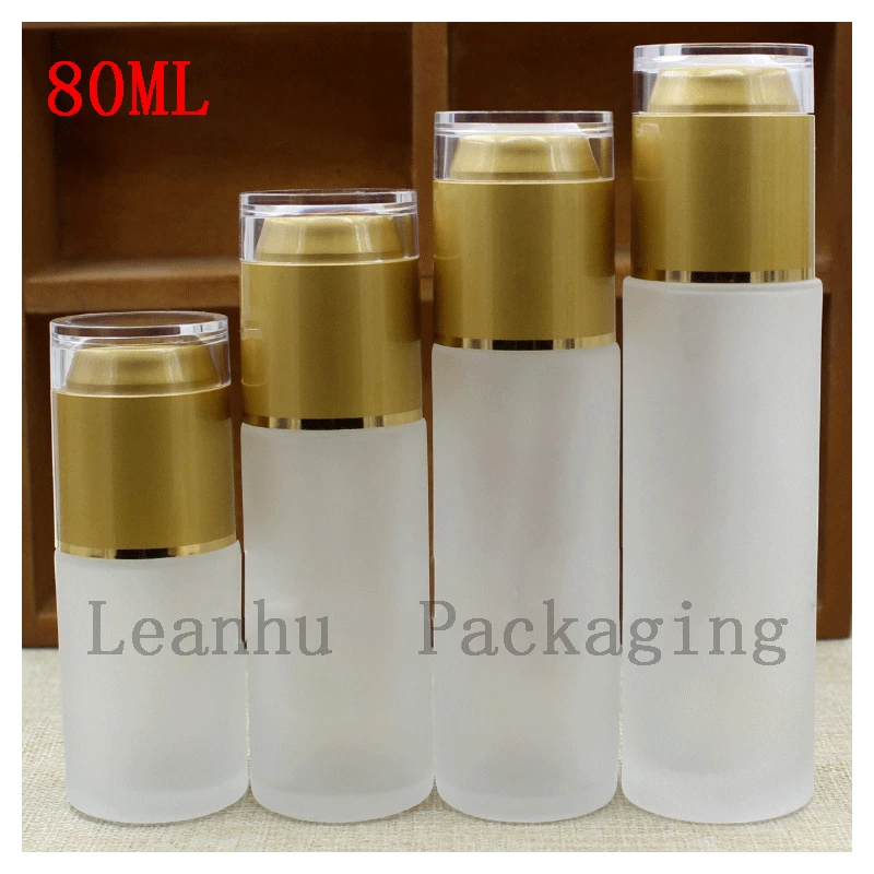 80ml Frosted Glass Eessence Lotion Spray Bottle, Women Personal Care Packing Bottle, Used For Containers of Toner/Moisturizer
