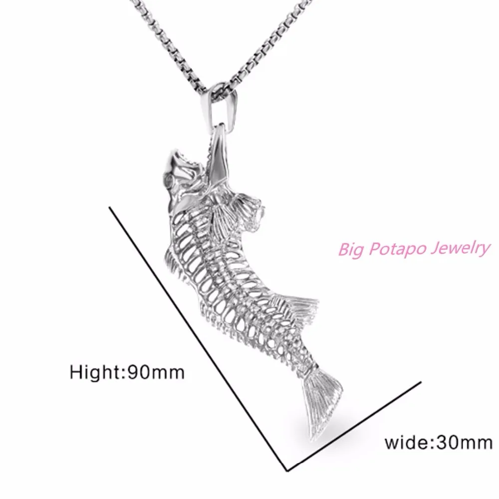 Хип-хоп цепи для Для мужчин большой рыбья кость состояние t Подвески цвет