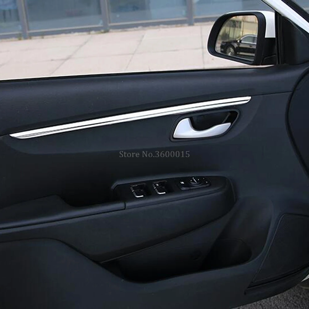 Для Kia Rio 4 X-line ABS матовая внутренняя дверная накладка, декоративная наклейка, интерьерные автомобильные аксессуары