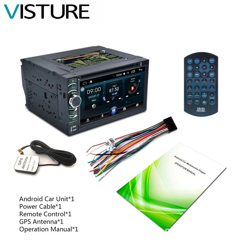 Car 6.5 дюймов android ПК построен в GPS навигации автомобиль тире USB/SD/AUX/MP3/ cd dvd плеер