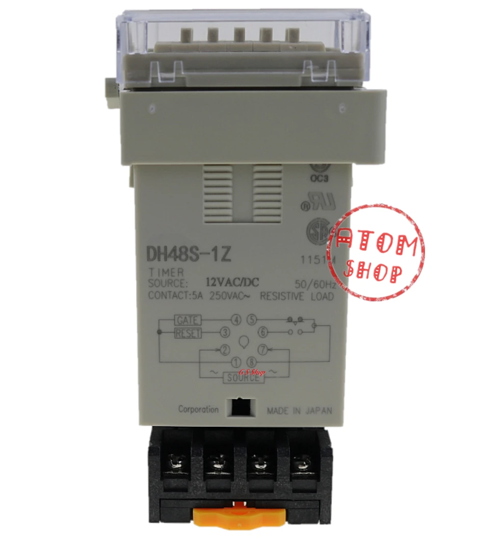DH48S-1Z 12 В 24 в 110 В 220 В AC Цифровое реле таймера на задержке 8 контактов SPDT Функция сброса/паузы