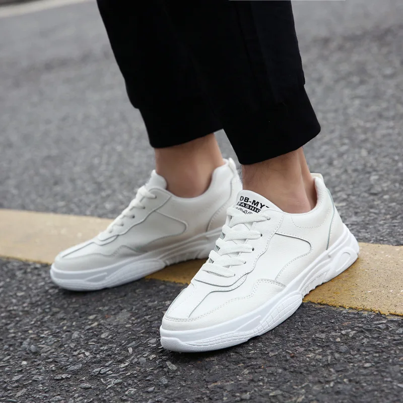 Summer New Mens Shoes Casual Men Sneakers Fashion Vulcanized Lace Up White Hip Hop Male Adult | Обувь