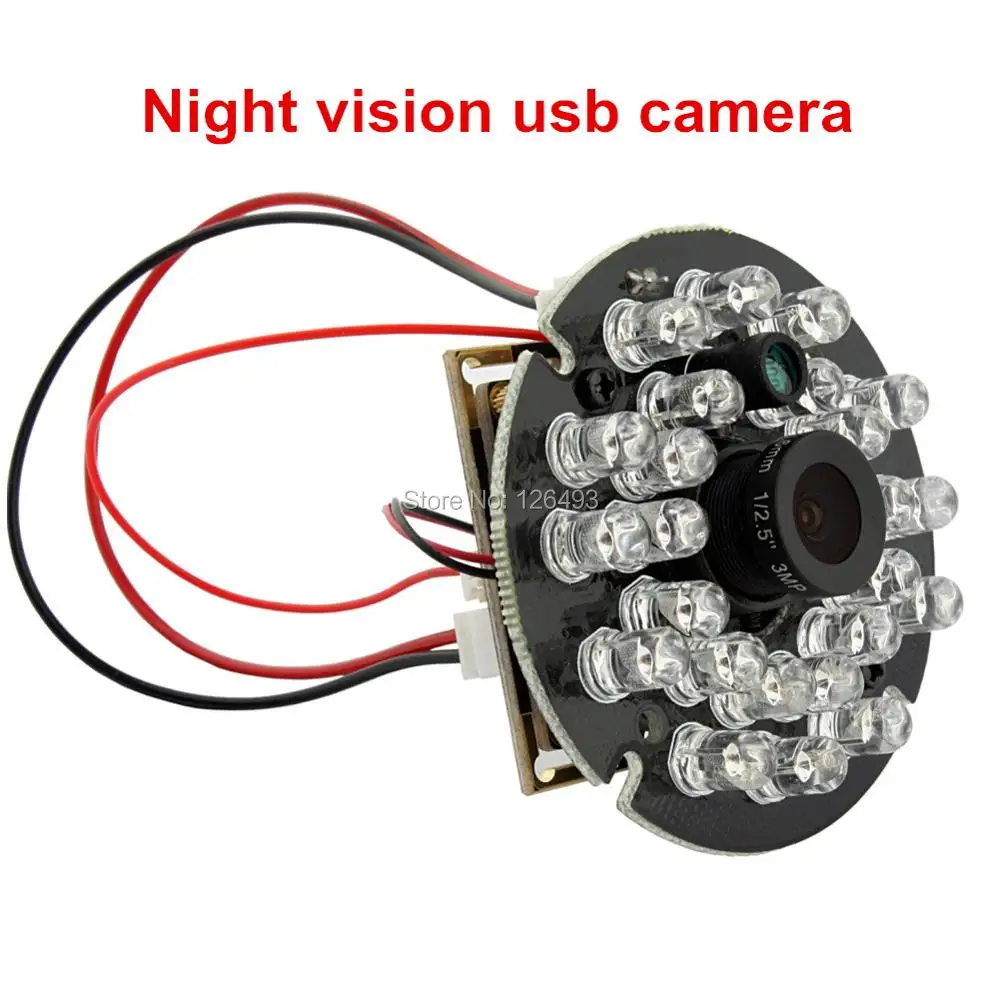 

2mp 1080P 1/3" CMOS AR0330 H.264 &MJPEG&YUY2 2.8mm lens free driver night vision mini usb infrared camera module