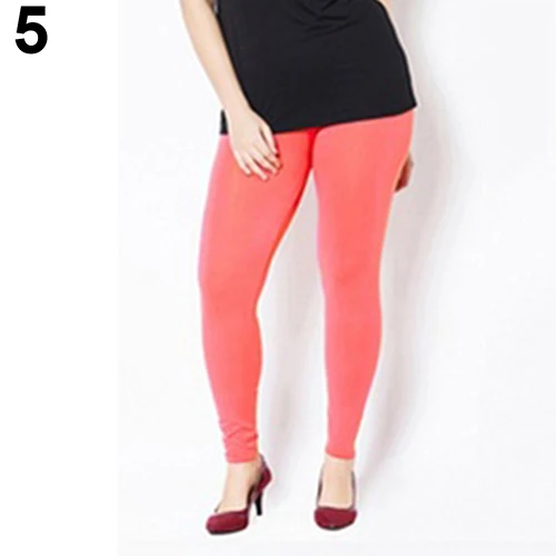 Модные женские повседневные леггинсы большого размера с эластичной высокой
