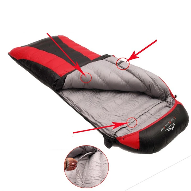 Ultralight Down Sport Hiking Sleeping Bags Outdoor Winter Camping Duck Adult Envelope Waterproof 3 Colour | Спорт и развлечения