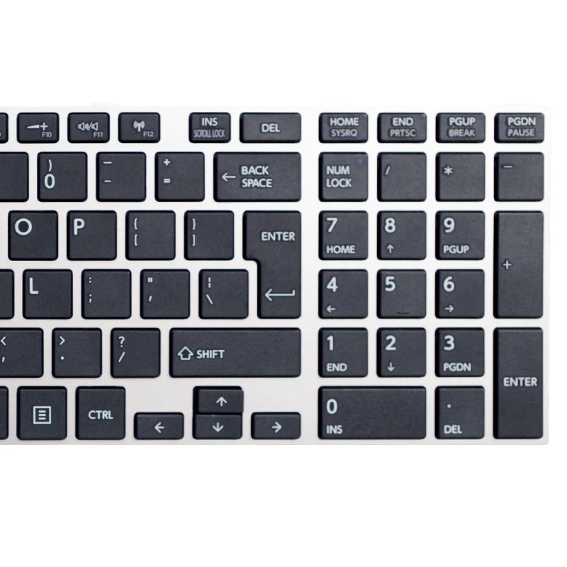 Новая клавиатура для ноутбука SSEA с серебряной рамкой Toshiba Satellite C50 C55 C50D C50DT C55-A C55D |