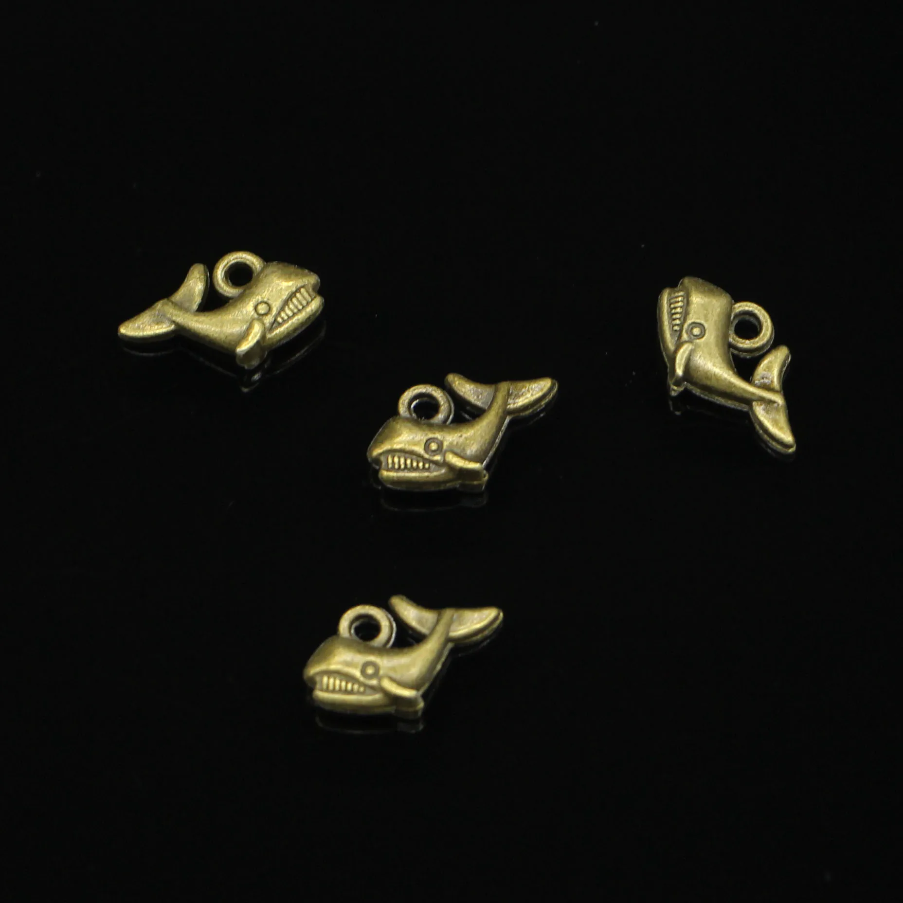 100 шт. двусторонние Подвески Кит с бронзовым покрытием | Украшения и аксессуары