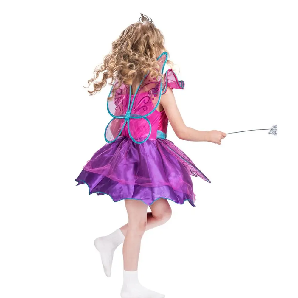 Цветочная фея Радуга Костюм Фантазия Эльф принцесса платье Детская Милая