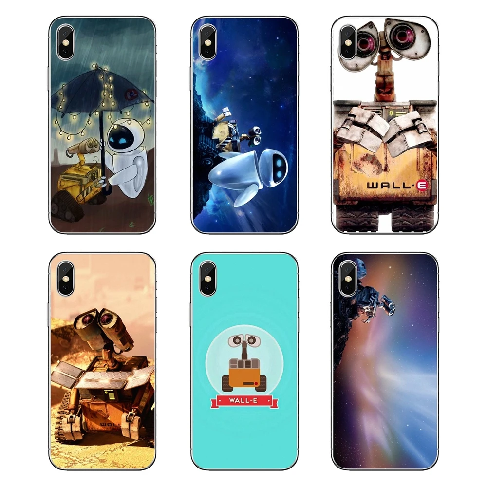 Для iPod Touch iPhone 4 4S 5 5S 5C SE 6 6S 7 8 X XR XS Plus MAX TPU прозрачные чехлы для стен E Robot Wall Movie Art Poster