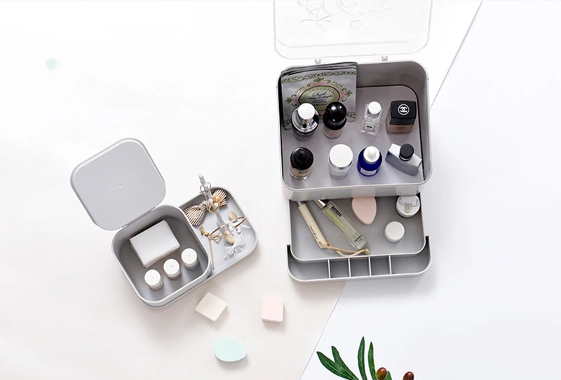 Organizador De Maquillaje пластиковый органайзер для косметики с ящиком ювелирный ящик-органайзер для хранения De Maquiagem органайзер для косметики коробка