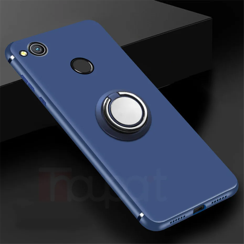Matte Silicone Case For Huawei P20 Lite P10 Cases Magnetic Ring Stand Holder Cover Honor 9 |