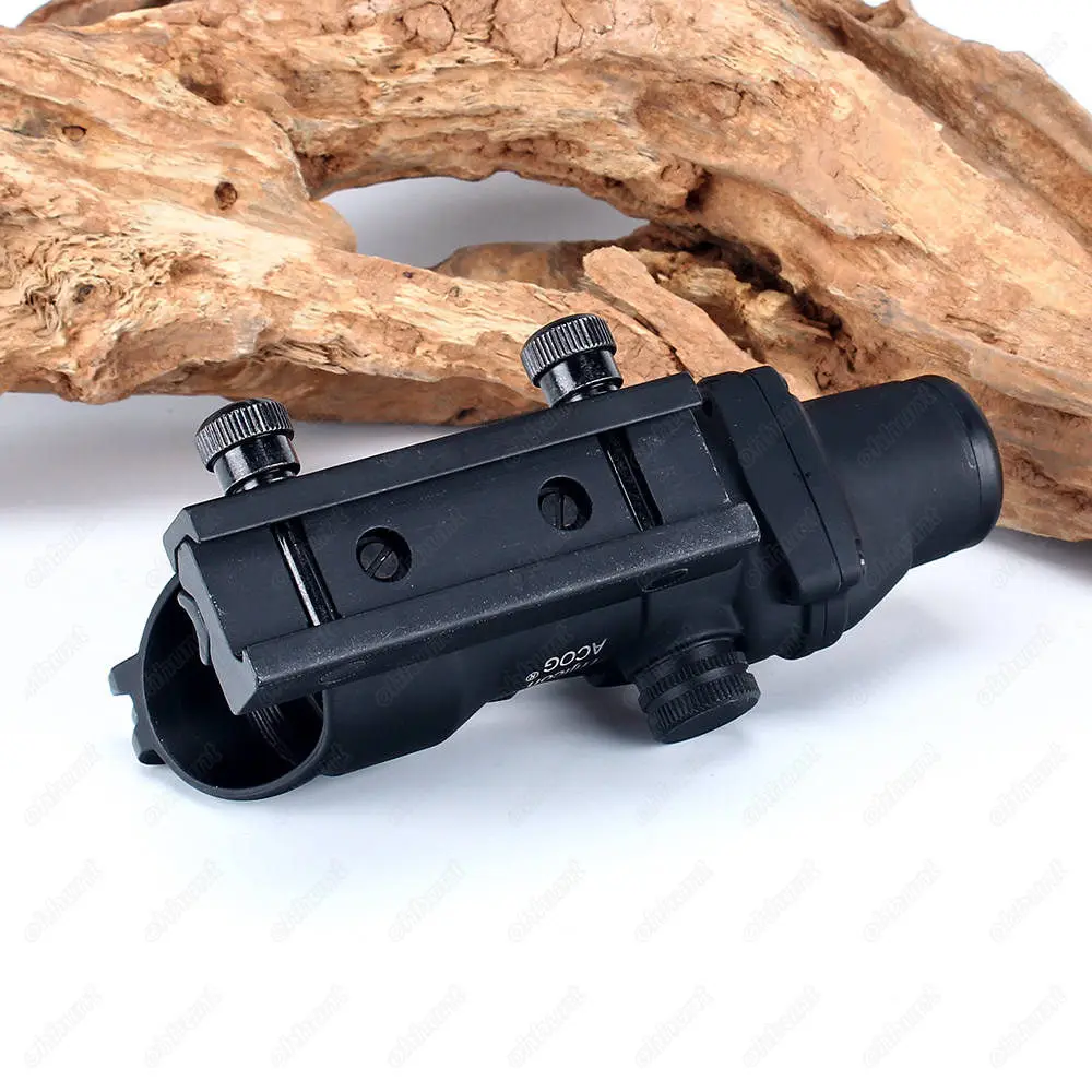 Охотничий Прицел ACOG 4X32 оптика из настоящего волокна красный зеленый с подсветкой