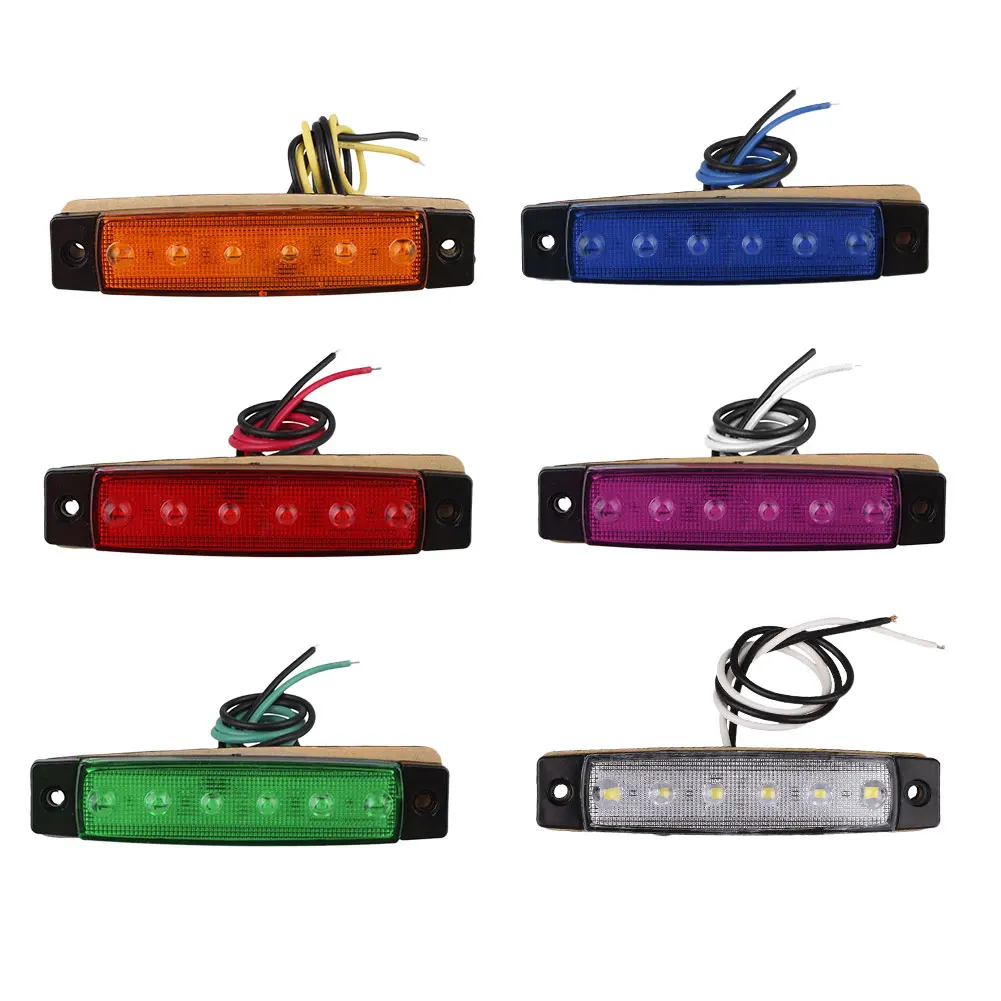 Светодио дный 6 LED Грузовик Ван спереди боковой фонарь ясно индикатор сигнальные
