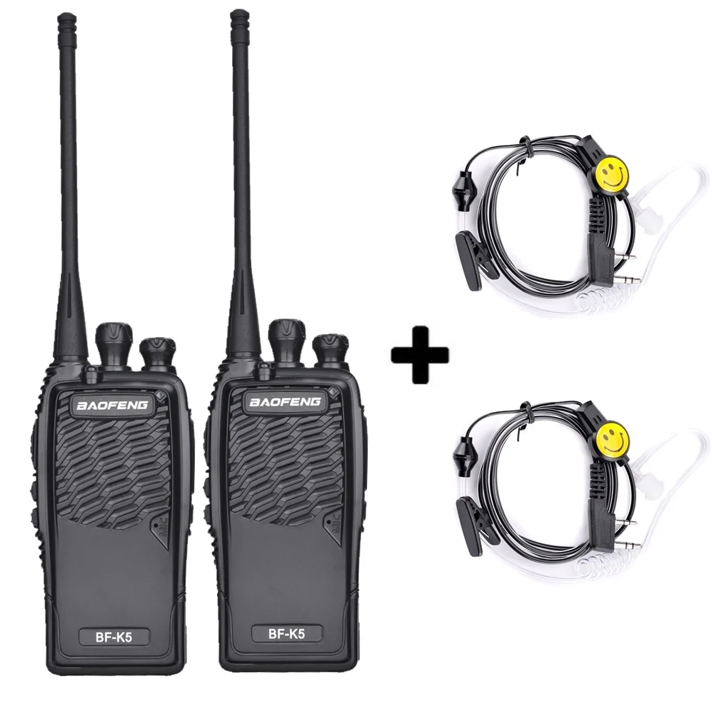 add 2 headsets 2 шт. Baofeng радио Comunicador BF-K5 портативная рация для отеля портативный приемопередатчик Cb радио K5 радиоприемник Woki Toki - Цвет: add 2 headsets