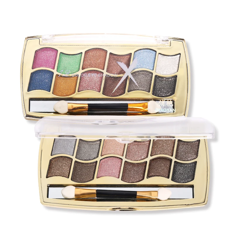 Бренд 12 цвет бриллиантовый блеск Eye Shadow Palette Макияж Супер флэш яркие красочные