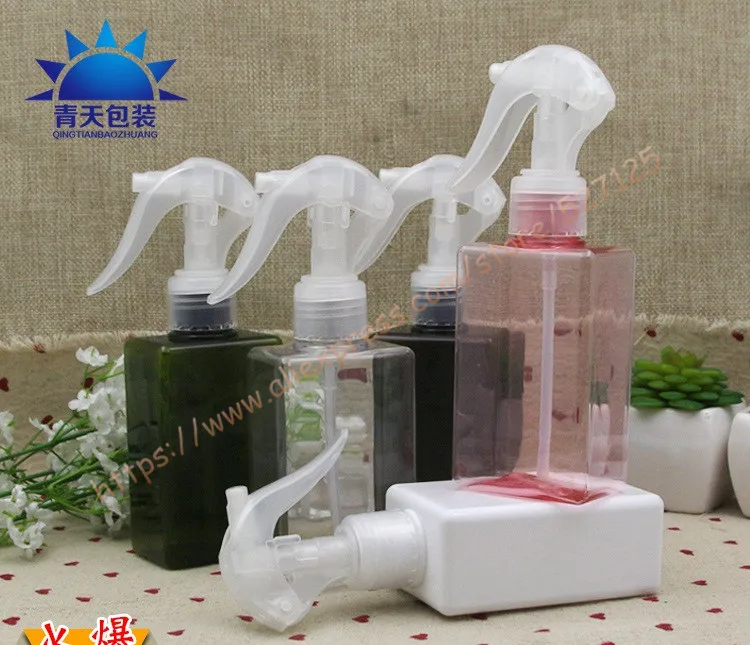 150 мл Красивая Цвета квадратный ПЭТ пульверизатор с прозрачными распылитель