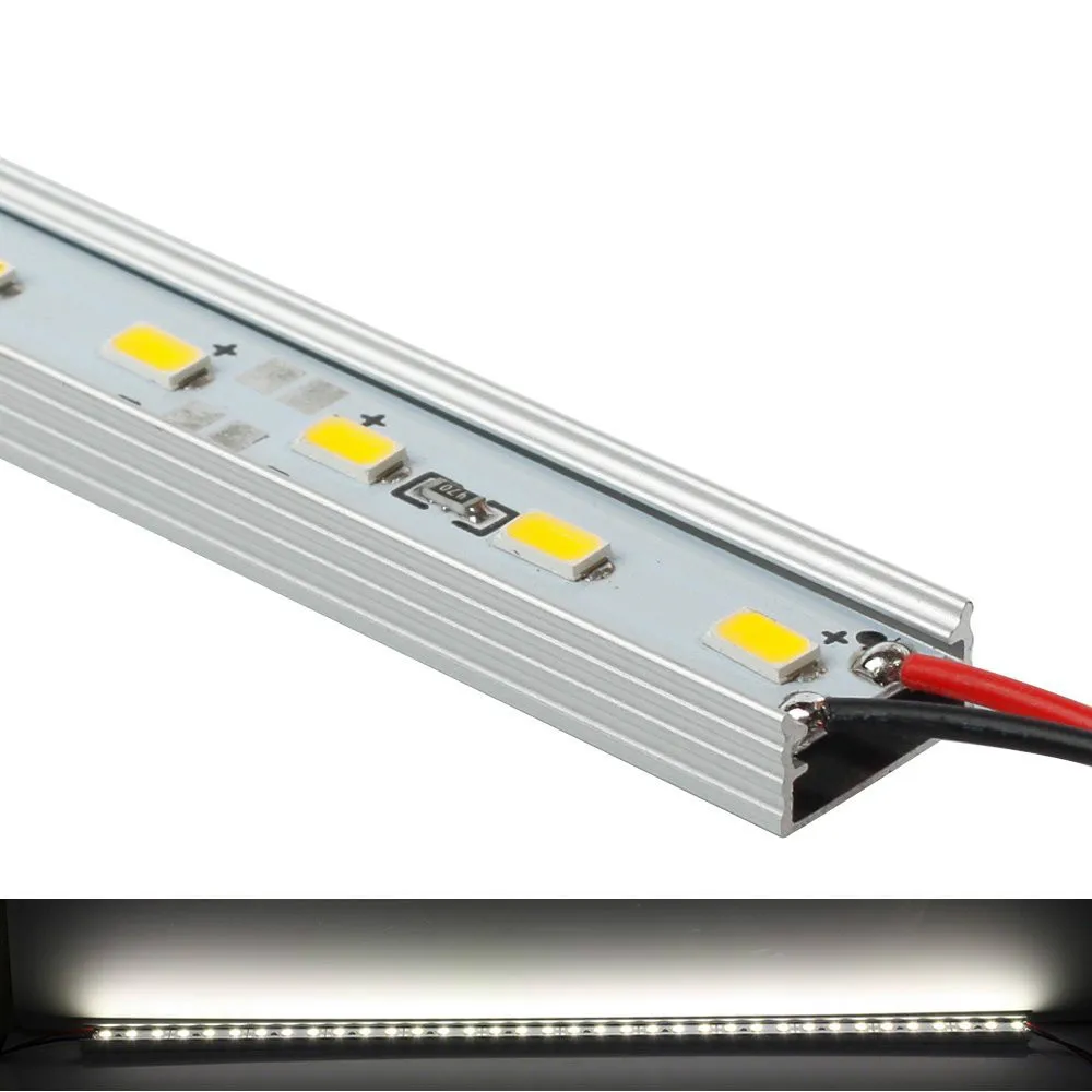 10 шт., длина 1 метр, 5630 5050 72led dc12v LED жесткий бар пропилен-каучука прокладки с U алюминиевый профиль оболочки канала корпус угловые светильники освещение для кухни