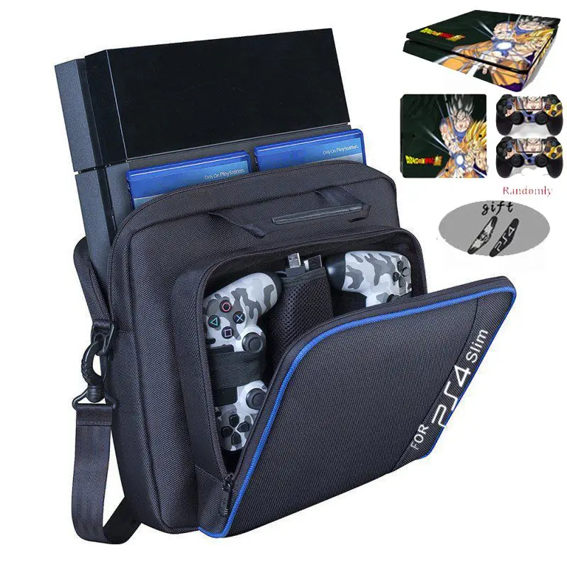 For PS4 Slim Для PS4 Slim/Pro игра Sytem сумка Холщовая Сумка для переноски защитный чехол на плечо для playstation 4 PS4 консоль дорожная сумка для хранения - Цвет: For PS4 Slim