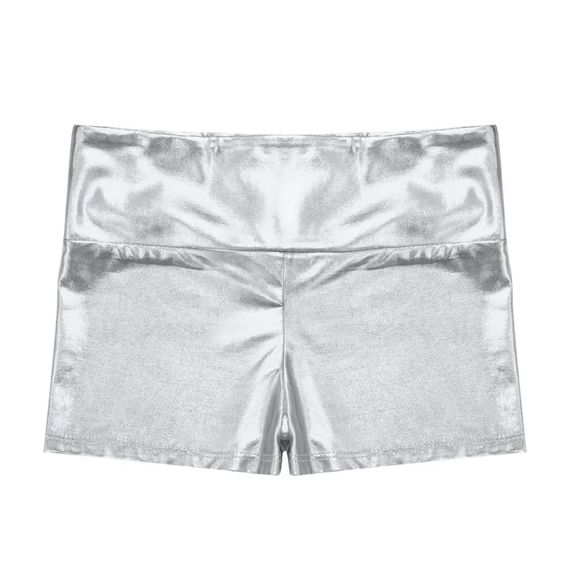 Балетные Шорты для девочек блестящие шорты с высокой талией занятий спортом