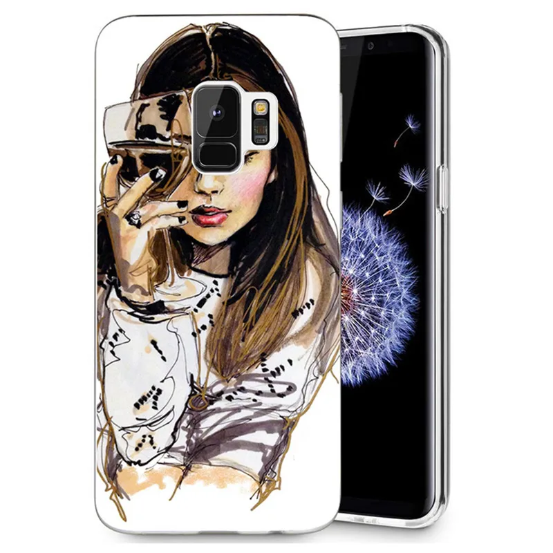 Чехол для samsung Galaxy S3 S9 S9Plus S8 плюс S7 edge Note 8 ТПУ красоты девочек с пандой котом