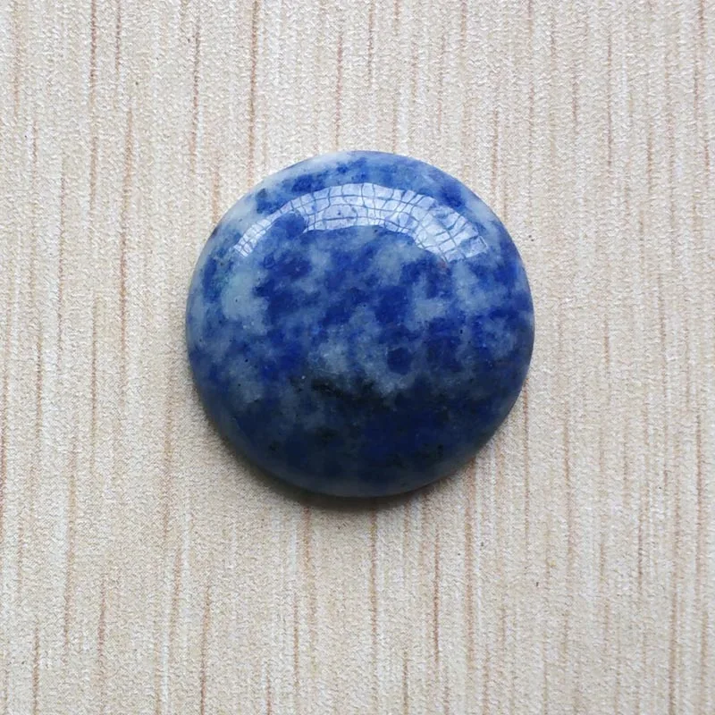 sodalite 12 шт./лот, новая мода, натуральный камень, смешанный круглый кабошон, бусины 30 мм для изготовления ювелирных аксессуаров - Цвет: sodalite