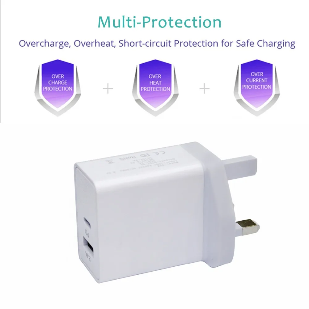 SOONHUA Портативный USB PD зарядное устройство Тип C доставка питания QC 3 0 Быстрая