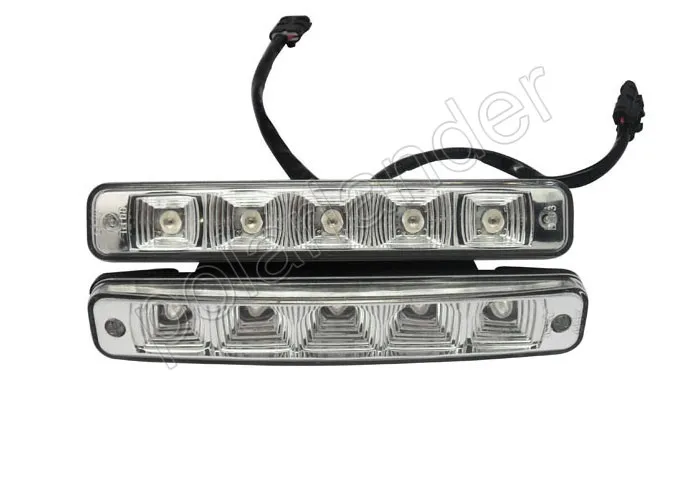 Новейшие Автомобильные дневные ходовые огни 2 шт./компл. 5 LED DRL Белый