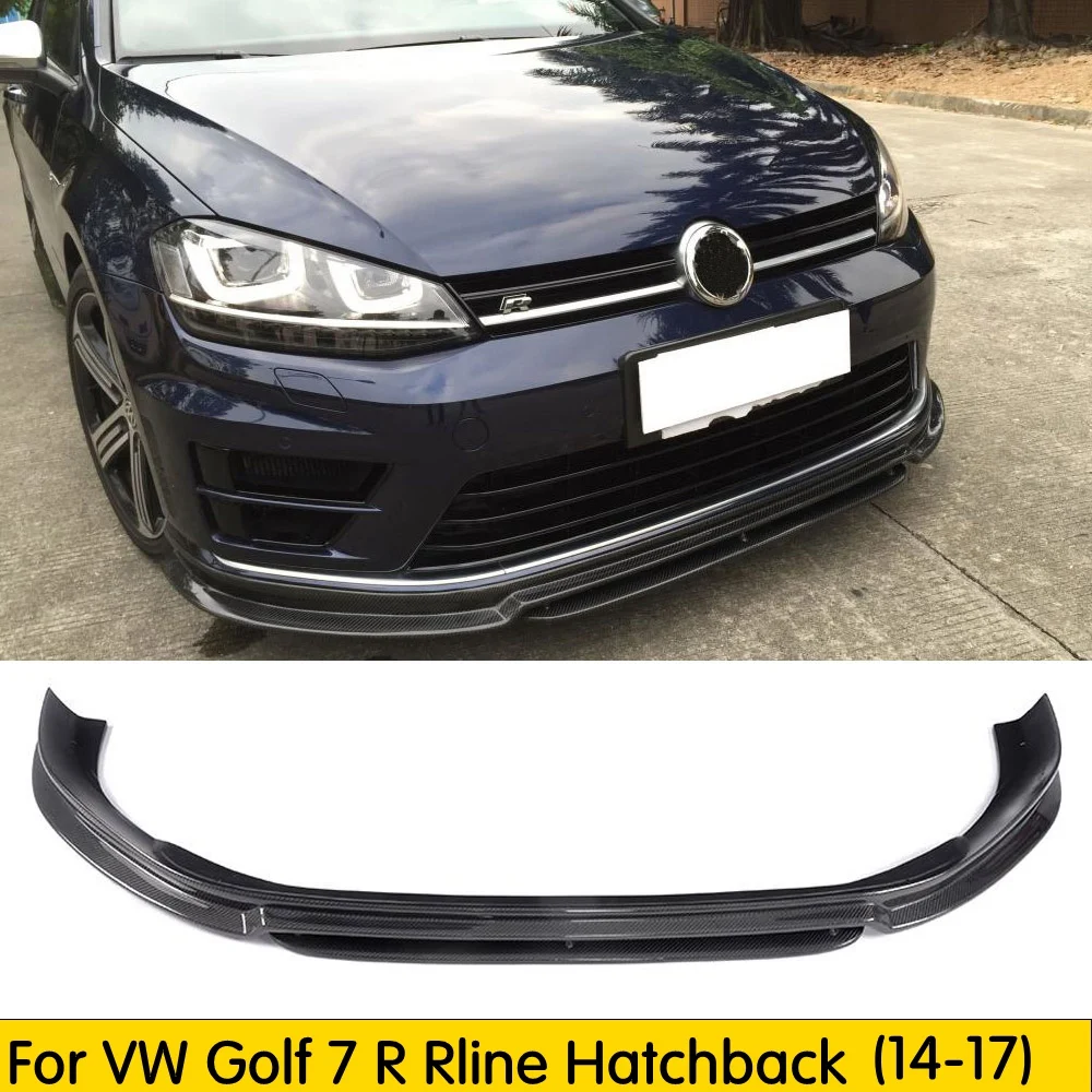 Авто Стайлинг углеродного волокна передний спойлер для Volkswagen VW GOLF 7 VII MK7 R LINE