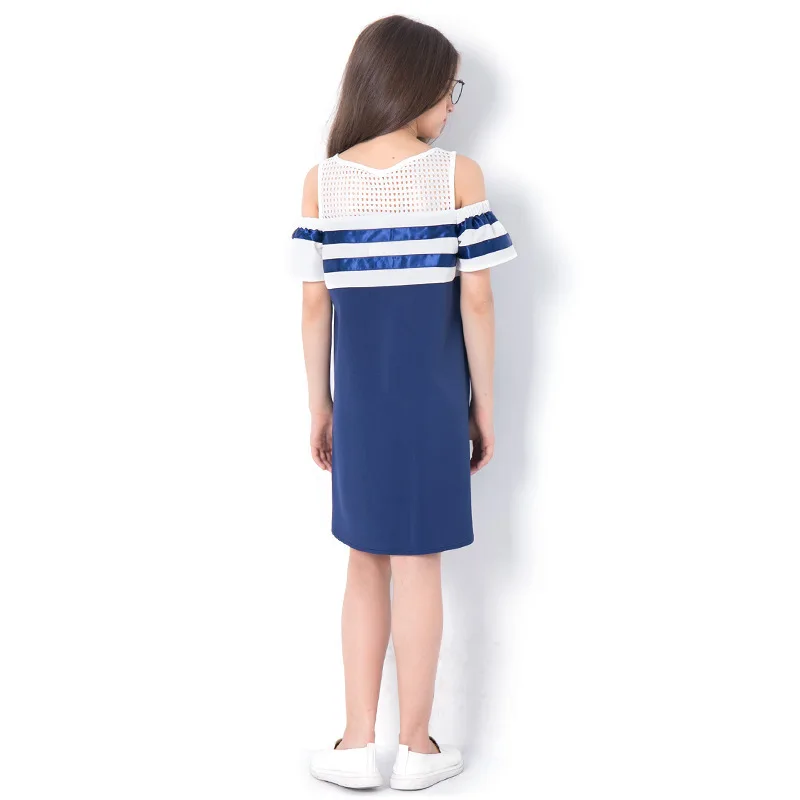 Girls Summer Dress 8 10 12 years Off-shoulder Elegant for Short Sleeve Casual Dresses Teenage Girl School | Детская одежда и обувь