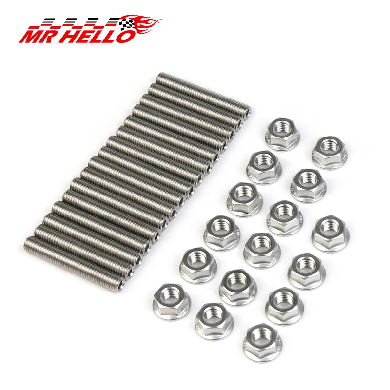 

NEW for Ford 4.6 & 5.4 Liter V8 stainless exhaust manifold stud kit for 2 manifolds
